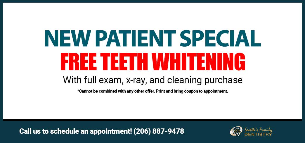 Coupon for Free Teeth Whitening for New Patients with Full Exam, Cleaning and X-Ray Purchase - Cannot be combined with any other offer